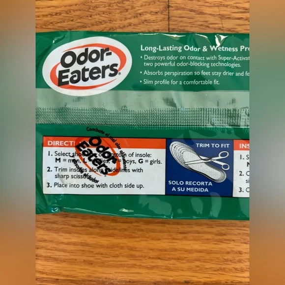 Odor Eaters Odor Destroying Insoles Adult White 1 Pair Trim to Fit New Footcare - Picture 3 of 4